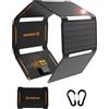 FlexSolar Pannello solare 40w, caricatore solare portatile IP67 con USB QC 3.0, Type-C Pd 2.0, DC 19v/2.1a(Max) 3 porte, pannello solare pieghevole a ricarica rapida per ipad, laptop, fotocamera