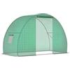 Outsunny Serra per Orto a Tunnel con Porta Avvolgibile e 2 Finestre, Serra da Giardino con Copertura in PE e Struttura in Acciaio, 1.5x3x2m, Verde