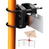 4smile SunnyEasy, Supporto per Ombrellone da Balcone - Base Funzionale con Montaggio Flessibile per Una stabilità ottimale, Nero