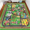 AKUNRUG Tappeto da gioco per auto giocattolo, 200 x 150 cm, traffico stradale 3D, per cameretta dei giochi, tappetino stradale per bambini