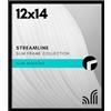 Americanflat, Cornice portafoto con plexiglass lucido, 30,5 x 35,6 cm, collezione Streamline, con bordo sottile, per esposizione a parete, con accessori per appenderla, nero