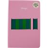 Mr. Wonderful Mr Wonderful - Quaderno A5 con porta cellulare rosa - 120 pagine a righe - Che ci crediate o no, a volte scrivo a mano - Rilegatura rigida
