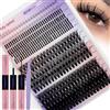WENDY LASHES Kit Extension Ciglia 40D+50D Ciglia Manga Appuntite Con Ciglia-Inferiori Sottili, Individuali Lash D-Curl 12-18 mm 0,07 Estensioni Lash Fai Da Te(4 Stili-40D+50D)
