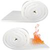 WJUAN Materasso Isolante in Fibra Ceramica 400x610x25mm (2 pezzi) - Tappeto Antincendio per Stufe a Pellet, Forgia & Tubazioni ad Alta Temperatura | Fibra Ceramica Resistente a 1260°C