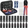 BOPEUY Kit Crimpatura per Impianti Fotovoltaici per 2.5/4/6 mm², con 1 Pinze Crimpatrici, 10 paia Connettori Fotovoltaici, 10 paia Connettori Maschio/Femmina, 2 Chiavi Solari,per Impianto Fotovoltaico