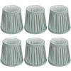 Alvinlite Paralumi per lampadari Set di 6 paralumi, coprilampada piccolo Campana Paralumi verde Uno Fitter moderno per sostituzione lampadario a sospensione lampadario da terra