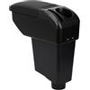 ZENVI Braccioli Compatible with Renault Dacia Captur Braccioli 2013-2016 Console Centrale Organizer Immagazzinaggio Scatola Utilizzabile Per Autisti Supporto Gomito(Stile Nero)