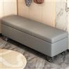 Generic Cassapanca ottomana in pelle con ruote, per camera da letto, soggiorno, ingresso e fasciatoio con vano portaoggetti nascosto e design moderno