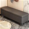 Generic Cassapanca ottomana in pelle con ruote, seduta imbottita per camera da letto, soggiorno, ingresso, cassettiera nascosta e sgabello fasciatoio