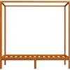 TREISL Adulti Strutture Letto a Baldacchino 204x94x200 cm Arancione Massello Pino Giroletto Camera da Letto con Telaio Alto | Solide Doghe Offrono Ottimo Supporto | Materasso Adatto 90x200 cm