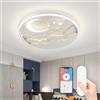RRBEST Lampada da soffitto a LED per bambini, Lampada da soffitto a stella e luna, Plafoniera Led Soffitto Dimmerabile, Cartoon da creativa Camera da letto della ragazzi ragazze