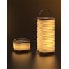 ZBOLE Lampada a fisarmonica verticale con manico, lampada da tavolo portatile, lanterna di carta a LED creativa con USB per la decorazione domestica (noce)