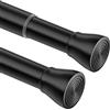 Venwemong 1 bastone per tenda da doccia a pressione, estensibile, telescopico, non richiede forature, facile da montare, per bagno, cucina, armadietti (135-200 cm, nero)