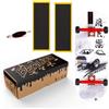 BERLION - Finger Skate per dita professionali in legno Pro concavità media, mini skateboard fingerboard piccolo, levigatura, strumento e ruote, Finger Toys antistress (White and Red)