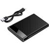 XAGMODSHN Custodia per hard disk esterno da 2,5 pollici USB 3.0 USB2. 3.1 esterno Hard Disk Case SATA3. Unità disco HDD Caso Drive Box