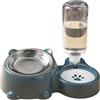 BRABOSTON Alimentatori per animali domestici rialzati con ciotola rimovibile in acciaio inossidabile e distributore automatico di acqua per cani e gatti bottiglia automatica per dispenser d'acqua per animali