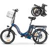 SAMEBIKE-Bike pieghevole, bicicletta elettrica da 20 pollici con batteria rimovibile da 36V/12Ah Freno idraulico, per adulti, uomini donne
