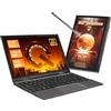 LONGEVINCE Mini Laptop,computer portatile ultra-sottile da 10,95 pollici con touchscreen,rotazione a 360°,Celeron N95, 2000x1200,16GB DDR5, layout tastiera italiana (Grigio, 16+256G SSD)