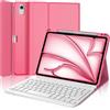 FOGARI Cover con Tastiera per iPad Air 11 pollici M4 2026/M3 2025/M2 2024 con Italiano QWERTY Senza fili Rimovibile Bluetooth Tastiera per ipad Air 11 M4/M3M2 2026/2025/2024 con Vano porta-stilo, Rosso