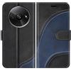 BoxTii Cover per Xiaomi Redmi A3, Custodia in PU Pelle Portafoglio, Magnetica Flip Cover a Libro con Slot per Schede per Xiaomi Redmi A3, Nero