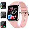 WILLFITME Smartwatch Uomo Donna, 1.85 Orologio Smartwatch Chiamate e Risposta, Fitness Tracker con Contapassi Cardiofrequenzimetro Sp-O2 Sonno,110 Modalità Sport, Impermeabile IP68 per Android iOS (Rosa)