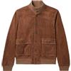 Darringls Giacca in pelle scamosciata da uomo, bomber estivo, giacca da uomo alla moda, con maniche lunghe, giacca autunnale, da uomo, con bottoni, giacca da baseball, con colletto alto, Colore: