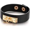 FEITENGU Bracciale di alta qualità in pelle da donna e ragazza, appositamente progettato per polsi di circonferenza da 15 a 19 cm (6-7,5 pollici), regali per donne, 21.5 cm, Pelle