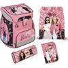 Undercover Set di 5 zaini per la scuola, per ragazze di 1° grado, con contenuto personalizzato, astuccio per la scuola elementare, motivo Scooli, Barbie, Cartella