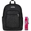 Invicta Zaino Scuola Jelek, Nero Scintillante, Doppio Scomparto Con Tasca per PC e Tasca per Borraccia, 34 lt, Scuola Media e Superiore, Zaino Ragazza + Invicta Borraccia, Rosa, Bo