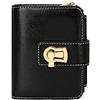 PORRASSO Portafoglio Corto da Donna Moda Portamonete con Protezione RFID Carte di Credito di PU Portafoglio Piccolo con 11 Scomparti per Carte Piccolo Wallet Nero