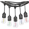 M Ledme - Luci solari LED per esterni 7,5M con 10 lampadine, colore RGB dimmerabile, IP65 impermeabile, sensore tramonto-alba incluso, decorazione per terrazza, giardino, patio, ingresso e feste