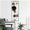 Wallity Hanah Home Accessorio decorativo da parete in metallo, dipinto a mano, 32 x 90 x 4 cm, 100% metallo, varianti di colore uniche, perfetto per la decorazione della casa e l'esposizione artistica