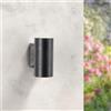 M Ledme - Applique da parete nera a tubo LED 2X3W, luce calda 3000K, impermeabile IP54, lampada moderna per giardino, patio, ingresso e terrazza