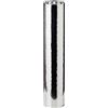 EDZARD Portacandele Boston, altezza 60 cm, in acciaio inox, martellato, nichelato, nobilmente lucidato, per candela ø 10 cm