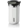 WACACO Octaroma Lungo Tazza Termica Caffe con Isolamento Sottovuoto, 10 fl oz(300ml), Bicchiere da Viaggio in Acciaio Inossidabile a Doppia Parete con Coperchio, Bianco