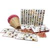 Generico Gioco tombola napoletana la smorfia con cartelle a colori e numeri in legno (48 Cartelle) New Arcobaleno