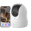 EZVIZ C6N G1 4K Telecamera Wi-Fi Interno, 8MP Videocamera Sorveglianza Interno Pan/Tilt/Zoom, Rilevamento di Persone/Animali/Rumore, Visione Notturna a Colori, Chiamata Bidirezionale, WiFi 2.4/5Ghz
