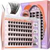LASHVIEW Ciglia autoadesive da stampa, contiene 72 cluster, 1 applicatore, facile da applicare, strisce riutilizzabili da 10 a 16 mm, nessun danno, ciglia riutilizzabili