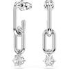 Swarovski Constella Orecchini Pendenti, Gioielli Versatili con Zirconia Swarovski, Pietre Sfavillanti a Taglio Round, Placcatura in Tonalità Rodio, 3,2 x 0,7 cm, peso (singolo orecchino) 1,71 g
