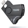 TOOQ TQR-3012B - Lettore di Smart Card, Carta d'Identità Elettronica, SIM, SD, SF, USB-A, Colore Nero