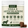 CALIU GUMMY | Caramelle Gommose per Articolazioni Cani e Gatti | 120 Unità | Con Glucosamina, Condroitina, MSM e Collagene | Supporto Mobilità e Dolori Articolari | Gusto Anatra Naturale