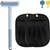 Mizijia 2 Pezzi Pet Hair Remover Glove+ 4 in 1 Spazzola per Gatti Cani, Yomi Pet Guanto, Guanto Elettrostatico Peli Gatto, Double-Sided Magnetico Pet Hair Remover Glove(in Omaggio 2 Ganci)