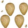 SZZETK 4 Pezzi di Nido di Vespe Artificiali, Finto Nido di Vespe, nido di Calabroni, Sono Usati per Appendere All'Aperto, Case e Giardini per Difendersi Dalle vespe