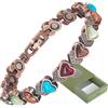 YINOX Bracciale Magnetico in Rame con Pietre Colorate per Donna ad Alta Resistenza con Squisita Confezione Regalo Adatta per Regali (A)