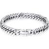 Bandmax Bracciale Uomo a Catena Cubana Massiccia Larghezza 8MM Lunghezza 23CM Braccialetto Uomo con Catena Pesante in Acciaio inossidabile Stile Hip Hop Punk Regalo per Ragazzi Uomini