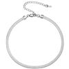 PROSTEEL Choker Collana a Girocollo Donna a Catena Serpente Piatta 5 mm, Girocollo Donna Argento Lunghezze Regolabile 38-47 cm, Acciaio Inossidabile, Argento, Hip Hop Punk Rap (con Confezione)