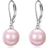VONALA Orecchini a monachella in argento Sterling 925 con perle e pendenti, idea regalo per donne e ragazze, 8mm, Argento sterling, Perla