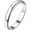 Bandmax Fedina Argento 925 Anello Donna e Uomo, 3 mm, 20 Misura, Idee Regalo Gioielli