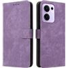 XINNI Cover per Oppo Reno 13F 5G/Reno 13 FS 5G Custodia, RFID Protection Flip Magnetica Pelle PU/TPU Portafoglio, Viola
