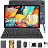 TABWEE T80 Android 15 Tablet con Tastiera - 18 GB RAM+ 128GB ROM(2 TB TF), Tablet10 Pollici, 6000 mAh, 5MP+2MP, Gemini AI, 5G WIFI, GPS, Face ID, 3.5mm Jack Port (2 Anni Garanzia)